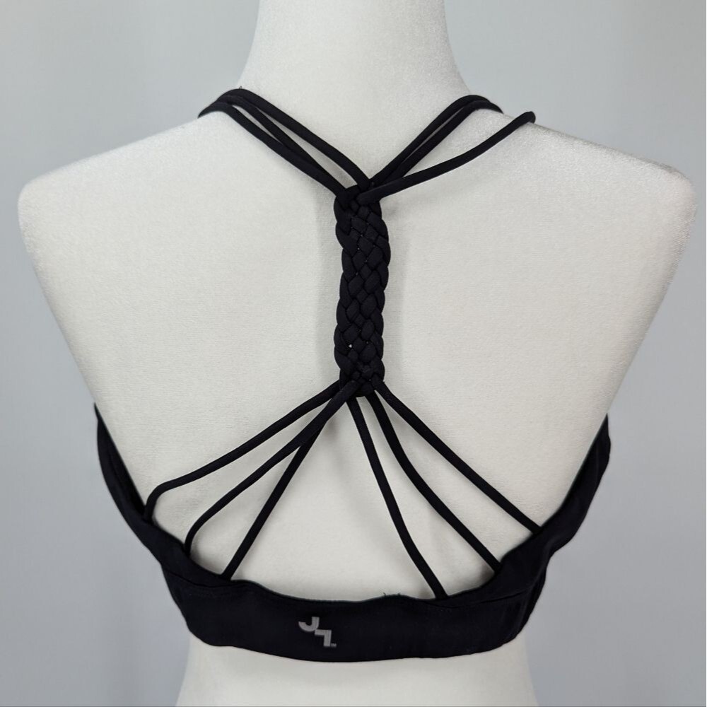 JoyLab Black Scoop Neck Racerback Braided Back Straps Sports Bra X-Large XL